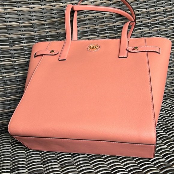 Michael Kors Carmen Large Leather NS Tote Sherbert - Picture 3 of 15